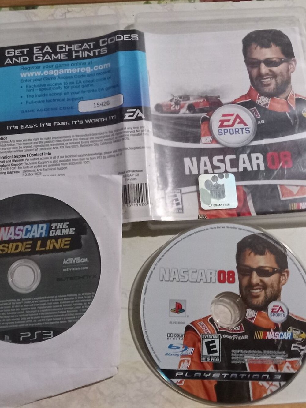 NASCAR BUNDLE  08 + Inside the Line PS3 Tested Playstation 3 Video Games